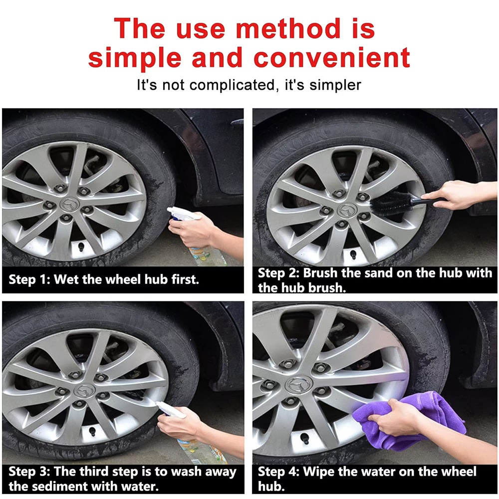 Car Wheel Brush Soft Bristle T - Wheel Cleaner Alloy recension och pris